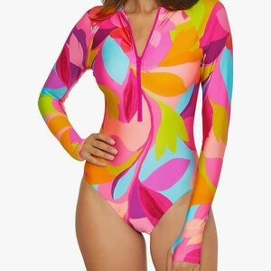Colorful Floral Long Sleeve paddlesuit